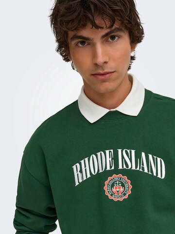 Only & Sons Sweatshirt 'ONSCONNOR' in Green