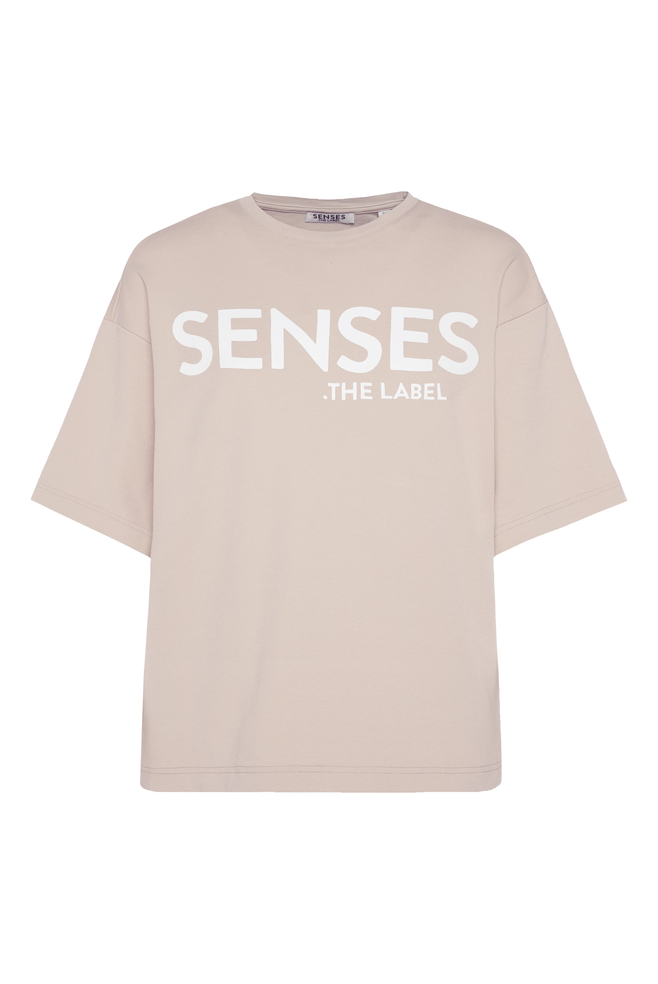 SENSES.THE LABEL T-Shirt in Beige: Vorderseite