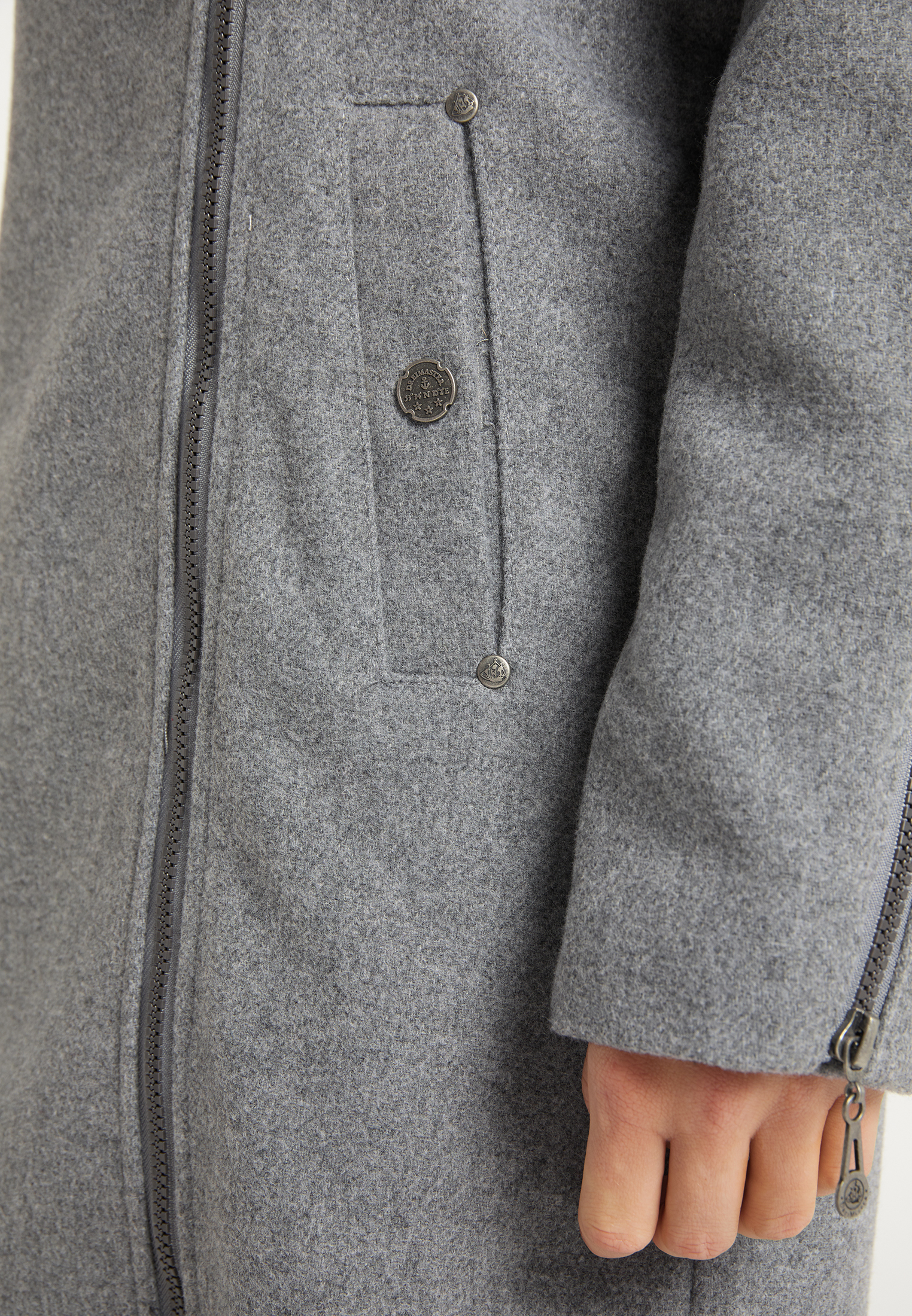 DreiMaster Vintage Mantel in Graumeliert 