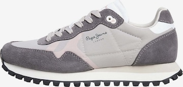 Pepe Jeans Sneaker 'BRIT-ON PRINT' in Grau: Vorderseite