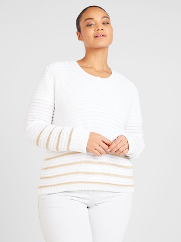 Pullover 'LEONIDA' di Persona by Marina Rinaldi in bianco: frontale