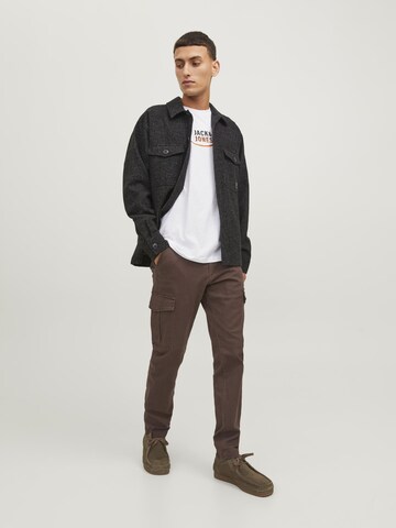JACK & JONES Slimfit Cargobroek 'JJIMarco JJJoe' in Bruin
