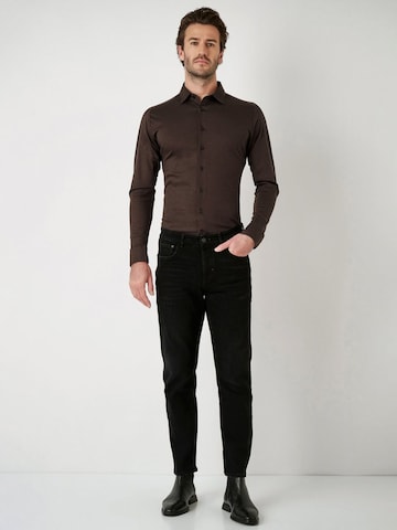 DESOTO Slim fit Business shirt in Brown