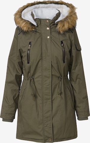 KOROSHI Välikausiparka värissä vihreä: etupuoli