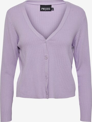 Cardigan 'Crista' PIECES en violet : devant