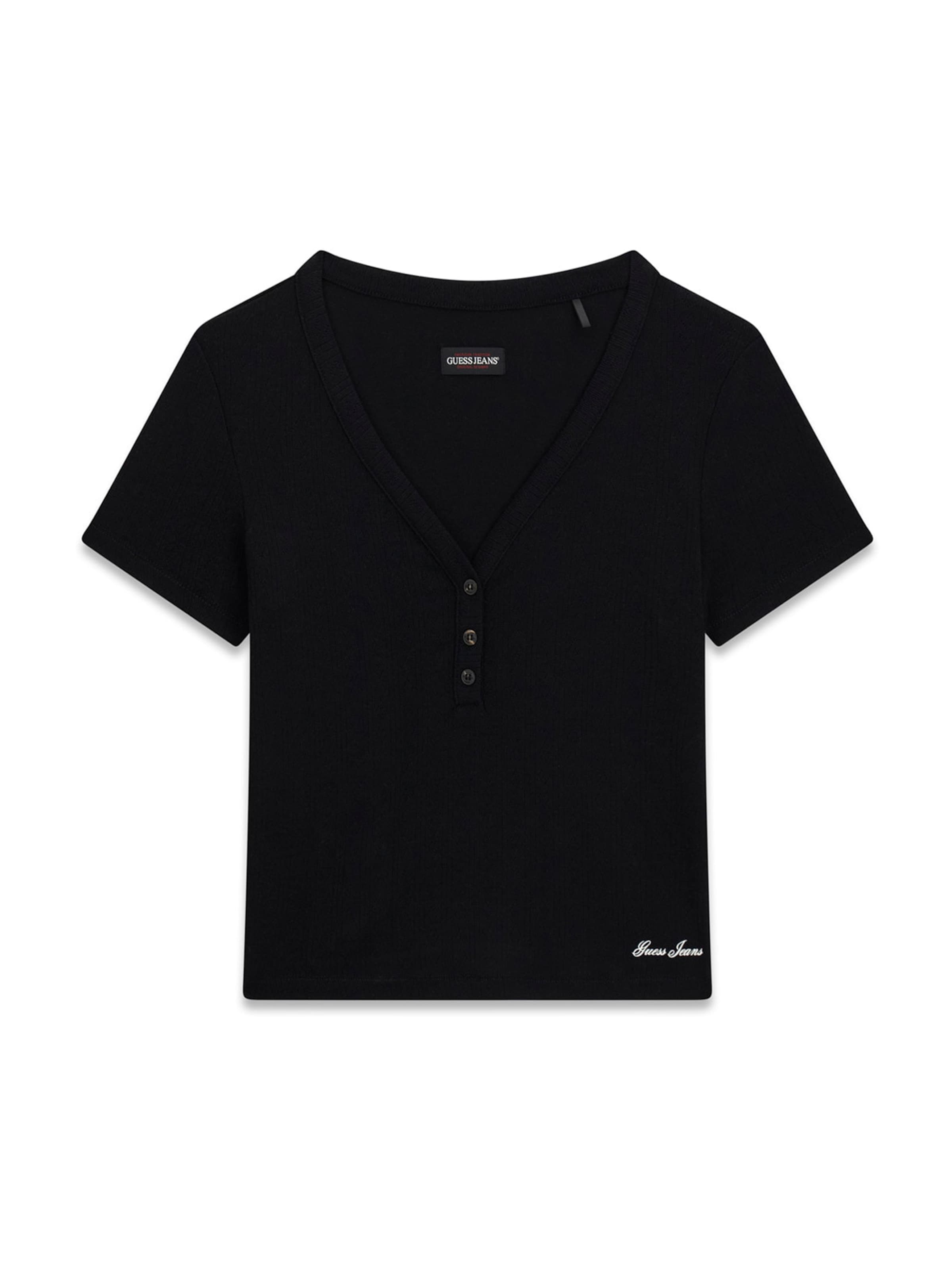 GUESS JEANS T-Shirt in Schwarz: Vorderseite