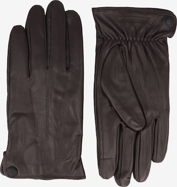 STRELLSON Vingerhandschoenen in Bruin: voorkant