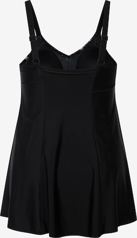 Ulla Popken Swimsuit Dress in Black