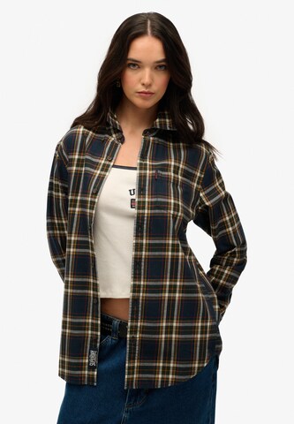 Superdry Regular fit Blouse in Groen: voorkant