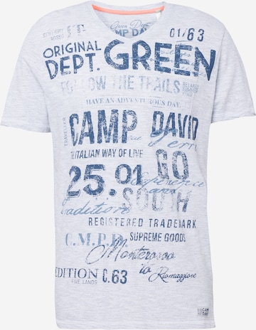 T-Shirt CAMP DAVID en blanc : devant