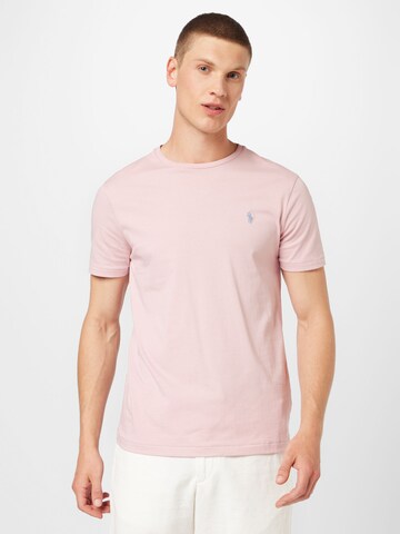 T-Shirt Polo Ralph Lauren en rose : devant