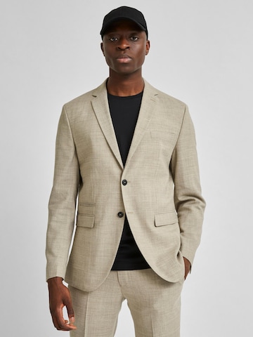 Coupe slim Veste de costume 'Oasis' SELECTED HOMME en beige