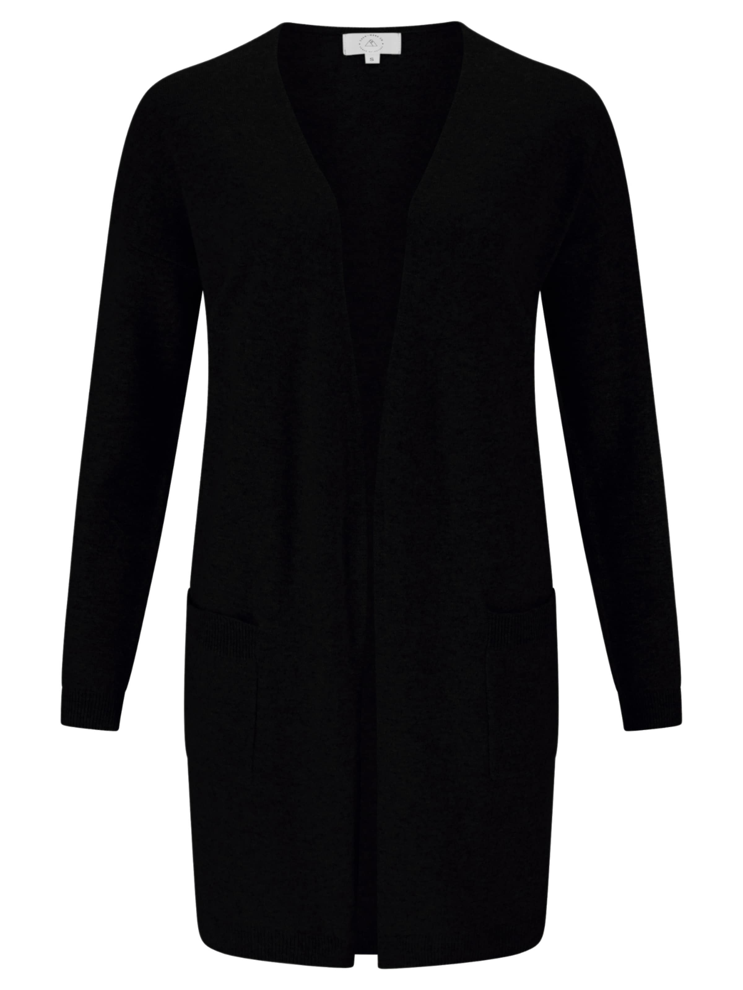 Cardigan CASH-MERE.CH en noir : devant