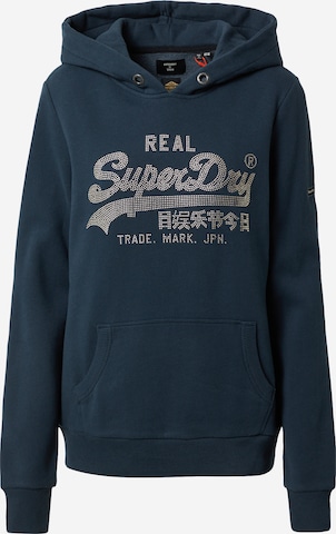 Sweat-shirt Superdry en bleu : devant