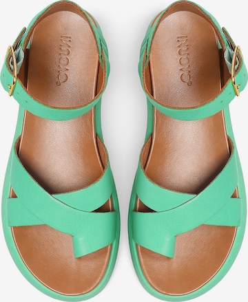 INUOVO Strap Sandals in Green