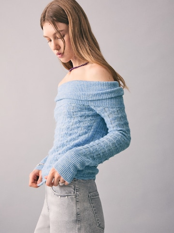 MANGO TEEN Trui 'WAVY' in Blauw: voorkant