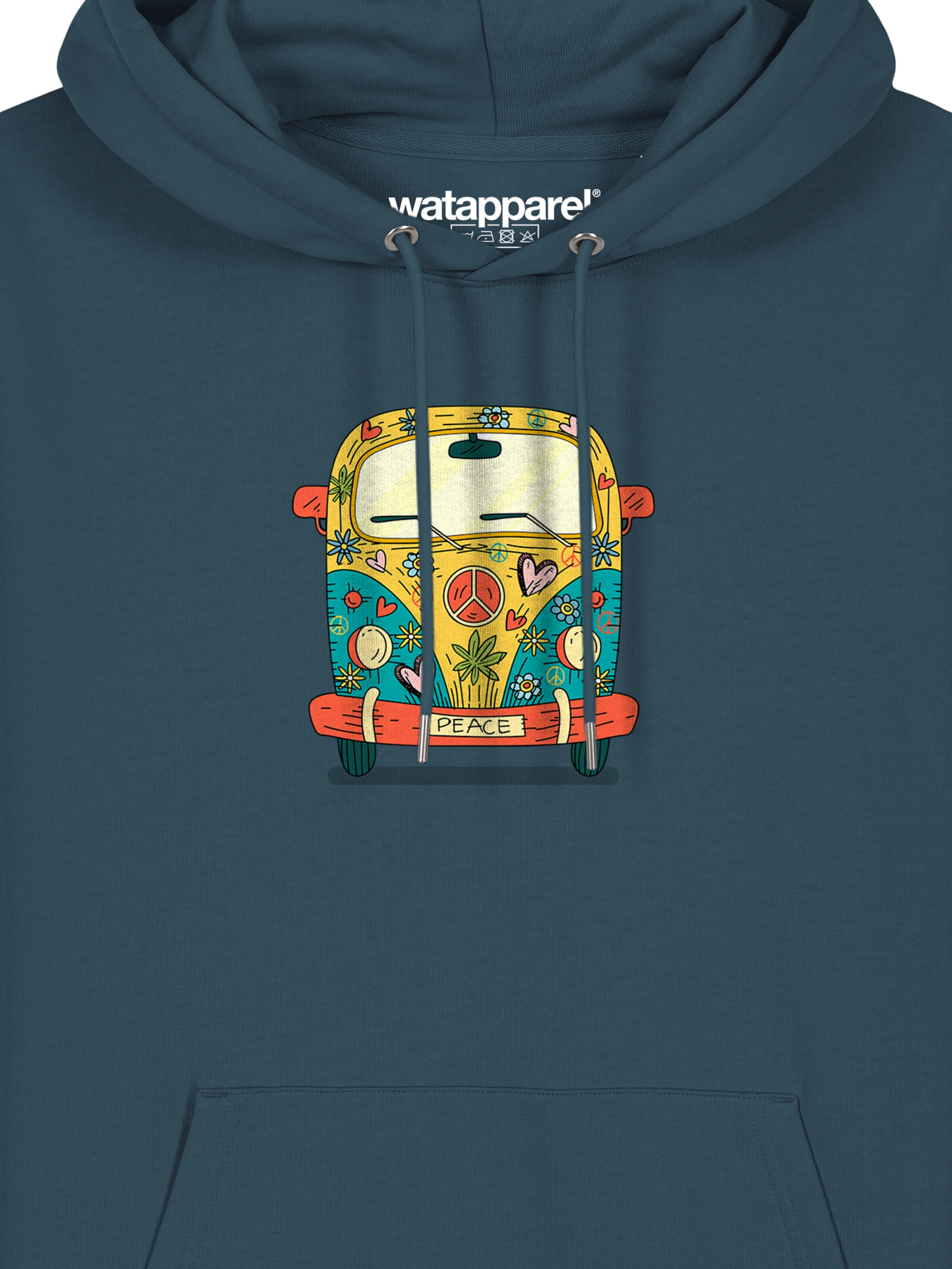 Felpa ' Hippies Bus ' di Watapparel in blu