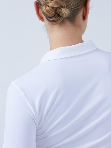SPORTKIND Funktionsshirt 'Poloshirt Langarm'‌‌‌‌‌‌ in Weiß