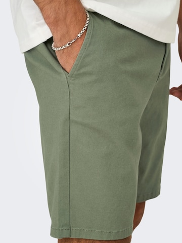 Only & Sons - regular Pantalón chino 'ONSCAM' en verde