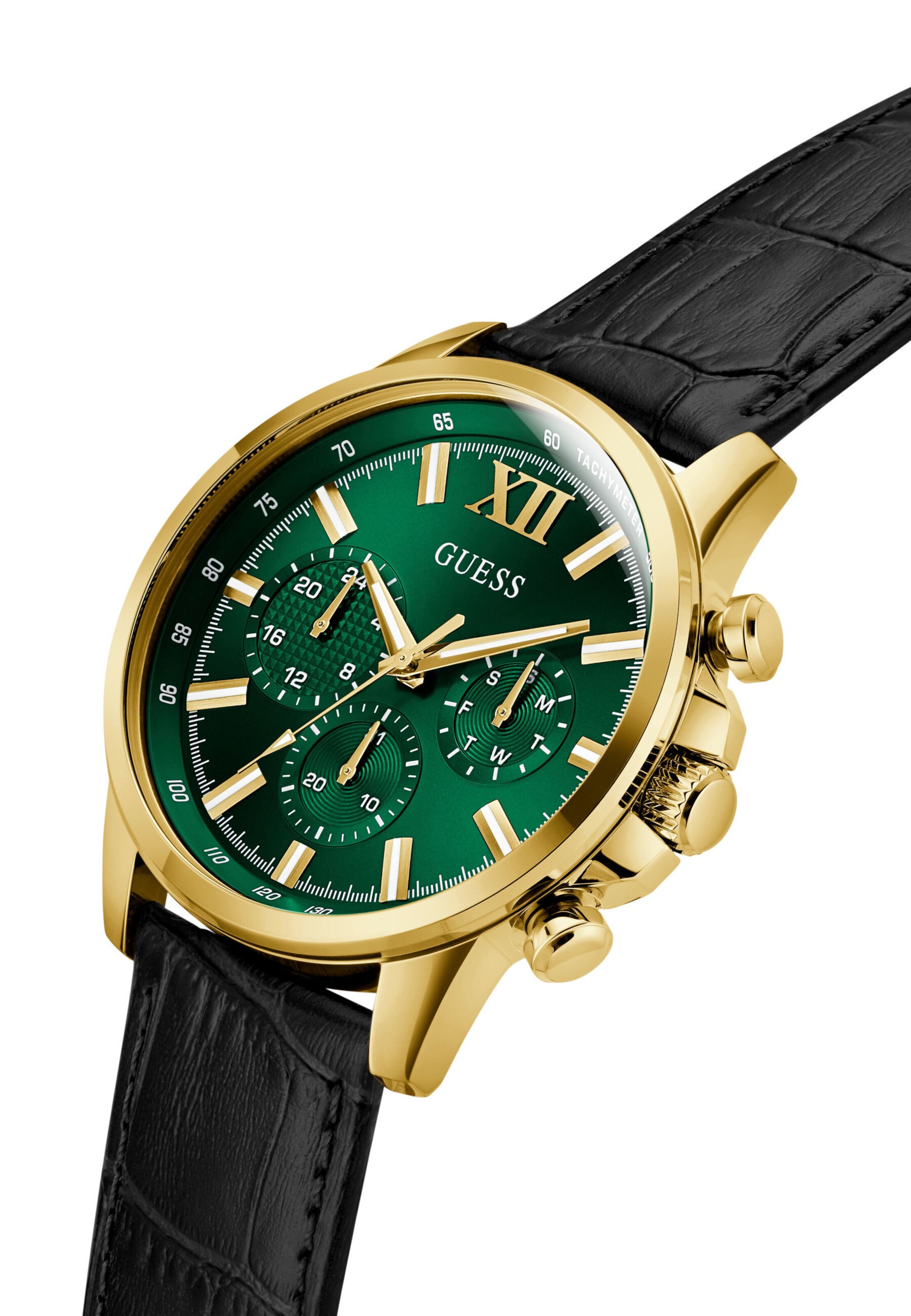 GUESS Analoguhr 'WALKER' in Schwarz