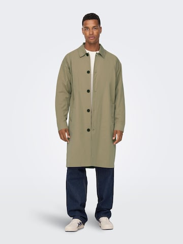 Only & Sons Between-Seasons Coat 'Malcom' in Beige: front