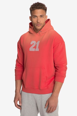 STHUGE Zip-Up Hoodie in Red: front