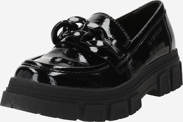 TOM TAILOR - Sapato Slip-on em preto: frente