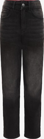 WE Fashion Tapered Jeans 'rise mom' in Black: front