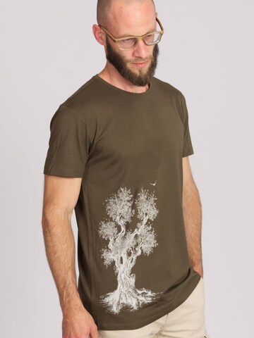 Life-Tree Shirt 'Ecovero "Olive Tree" Fern Green' in Grün