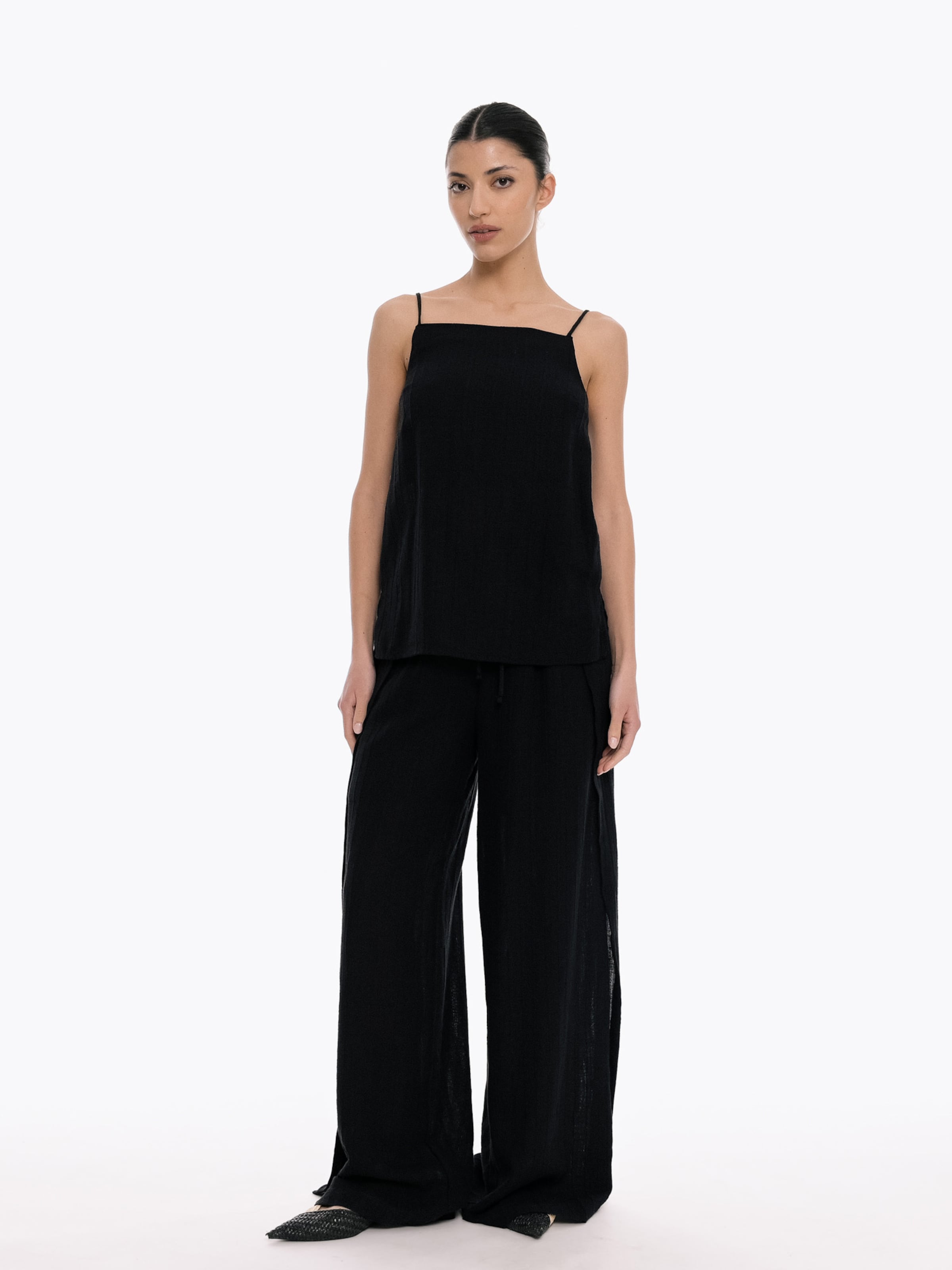 4TAILORS Top - fekete
