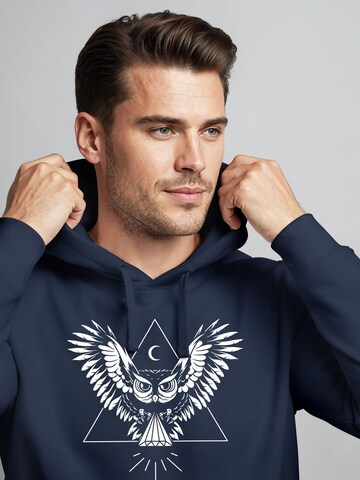 Neverless Sweatshirt 'Eule'‌‌‌‌‌‌‌ in Blau