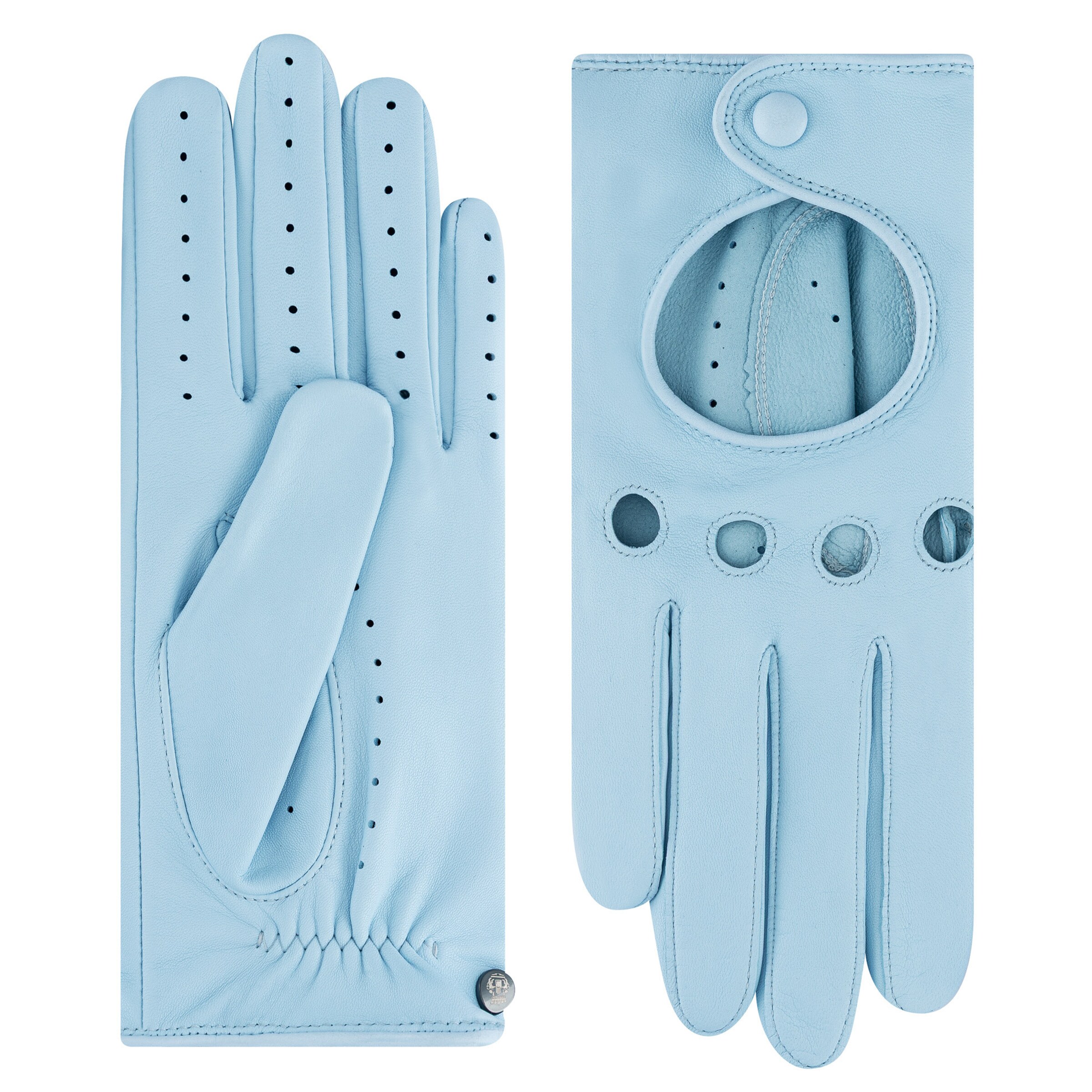 Roeckl Full Finger Gloves ' ROM AUTOFAHRER ' in Blue: front