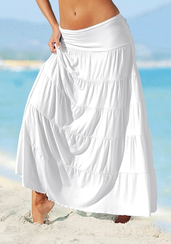 BEACH TIME Skirt in White: front