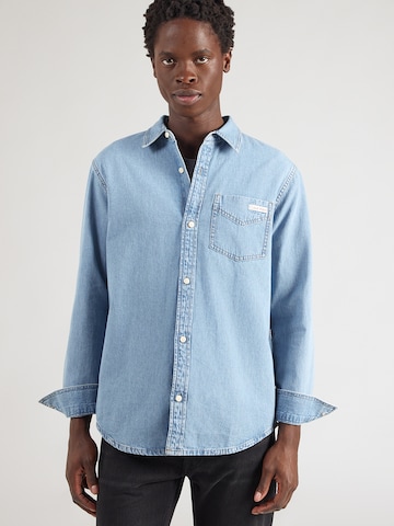 zils Calvin Klein Jeans Standarta piegriezums Krekls 'ESSENTIAL CLASSIC': no priekšpuses