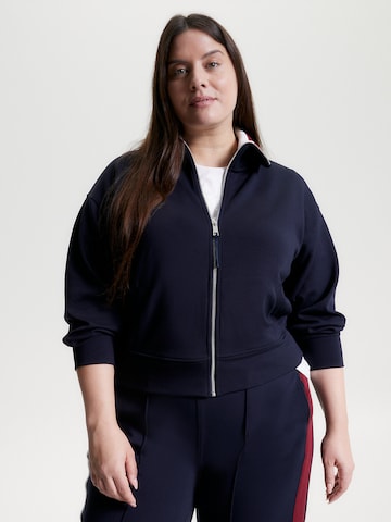 Tommy Hilfiger Curve Sweatjacke in Blau: predná strana