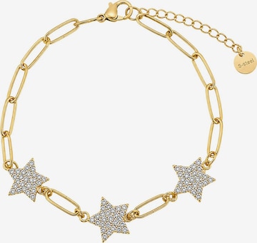 Brise Armband 'Sterne mit Strass' in Goud: voorkant