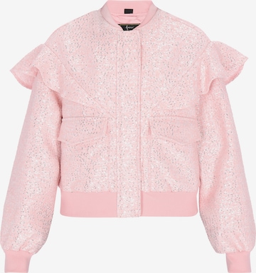 Veste mi-saison faina en rose : devant