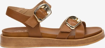 Desa Sandals 'Sandalen' in Brown: front