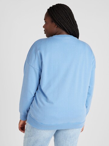 ONLY Carmakoma Sweatshirt 'FAIRLY LIFE' in Blau