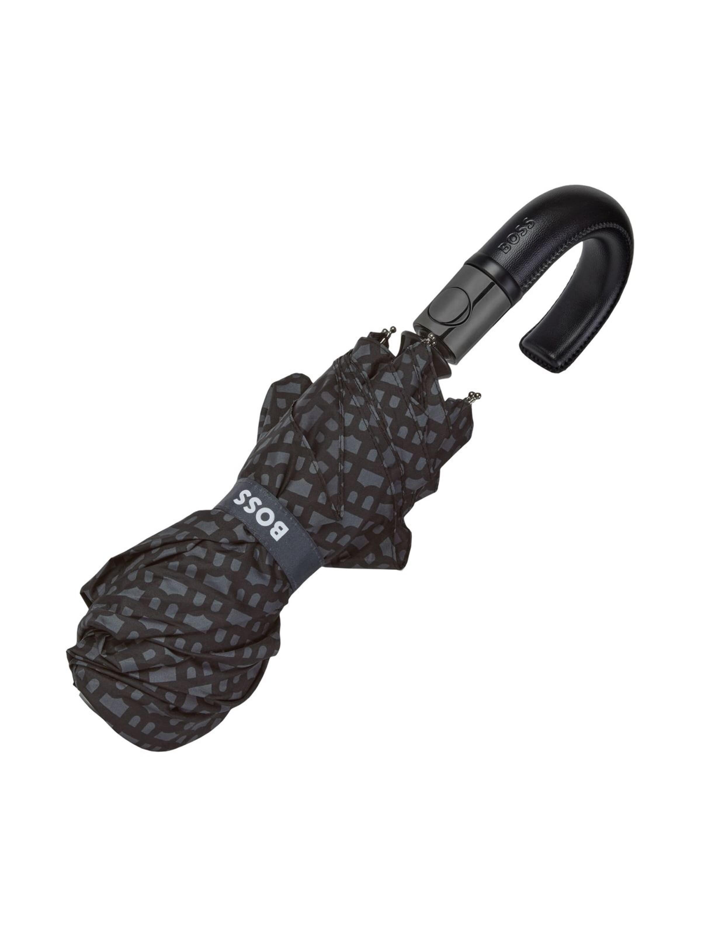 Parapluie 'Pocket umbrella Monogramme Dark Grey' BOSS en gris