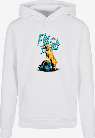 ABSOLUTE CULT Sweatshirt 'Captain Marvel - Fly High' in White: front