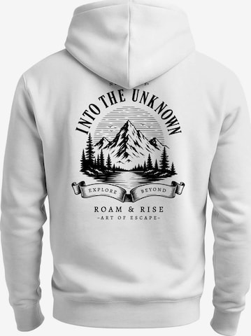 Neverless Sweatshirt 'Into the Unknown' in White: front