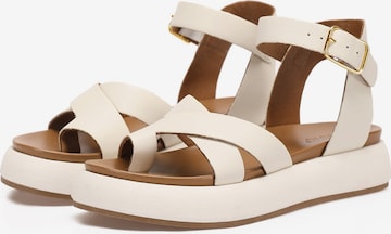 INUOVO Strap Sandals in Beige