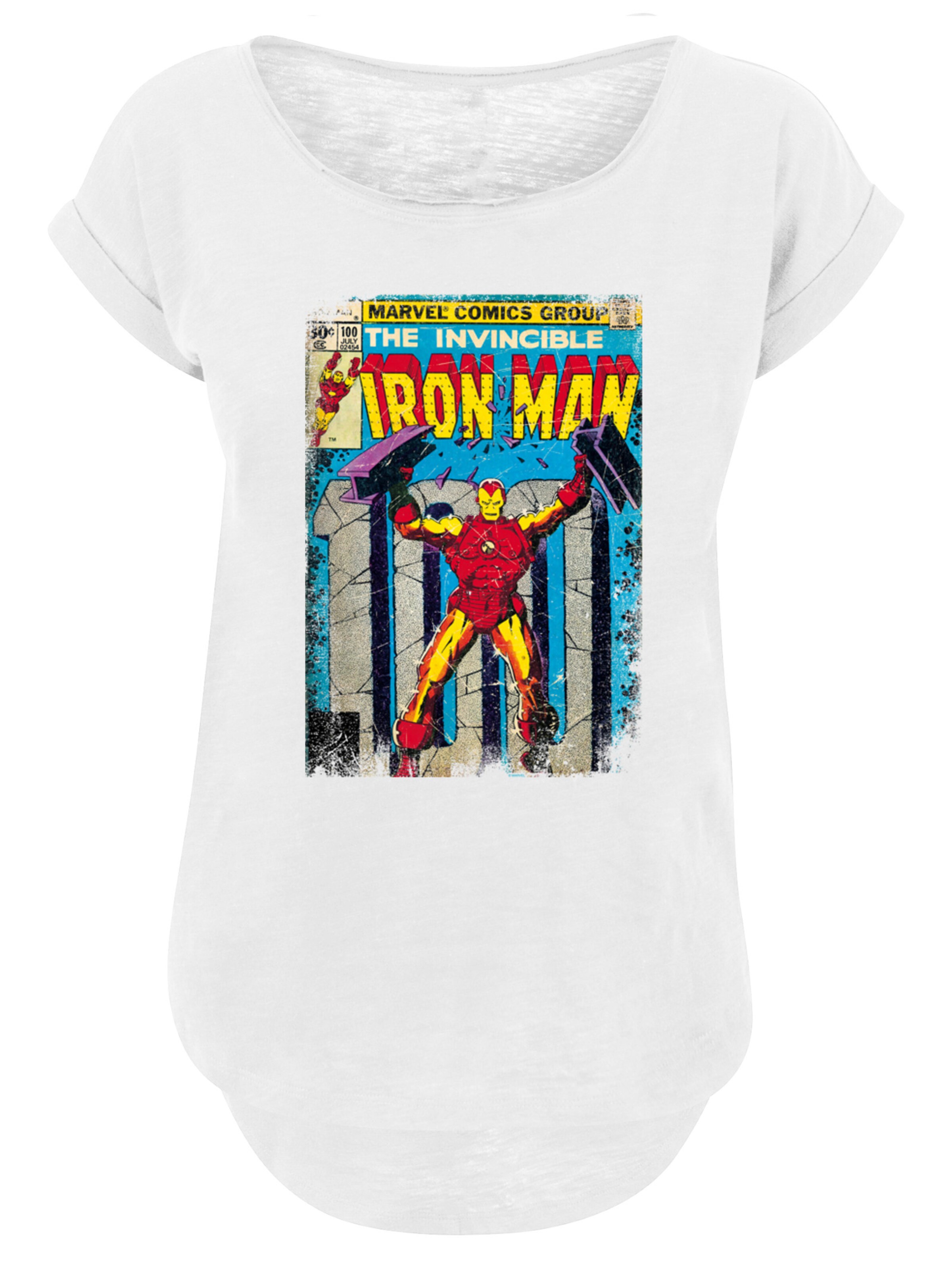 F4NT4STIC Shirt 'Marvel Iron Man Cover' in White: front