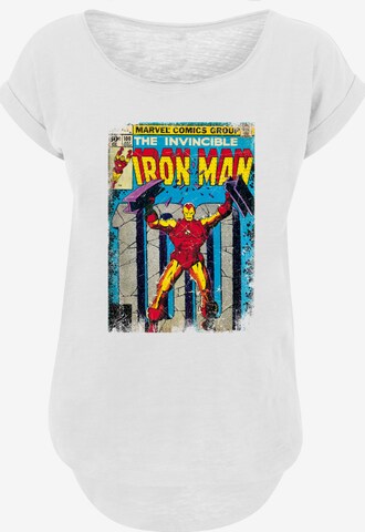 T-shirt 'Marvel Iron Man Cover' F4NT4STIC en blanc : devant