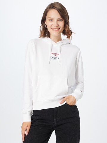 Bluză de molton de la Tommy Jeans pe alb: față