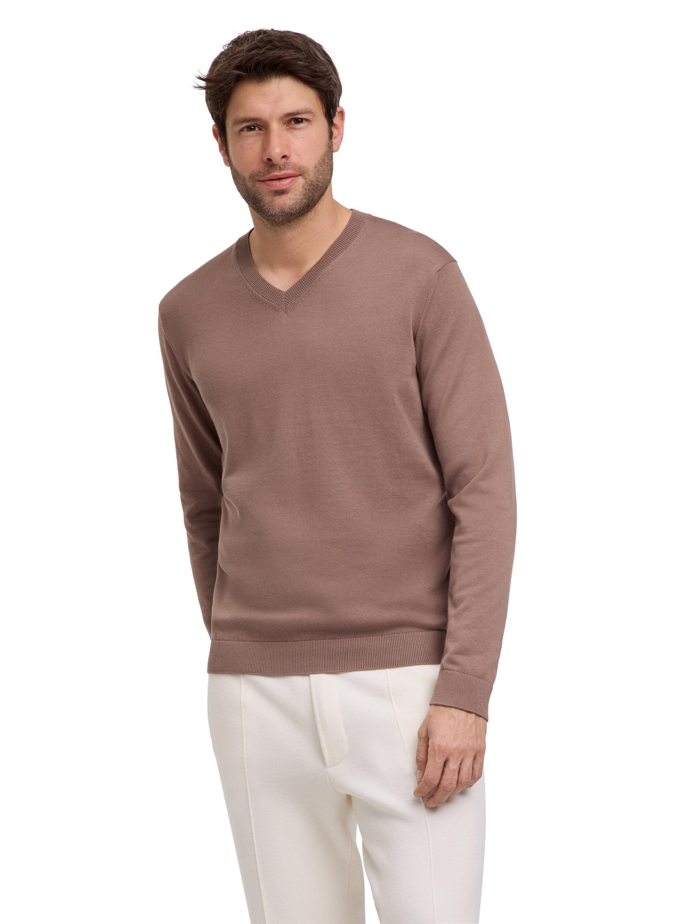 FALKE Pullover 'Pure Cotton'‌‌‌‌‌‌‌‌‌‌ in Braun: Vorderseite