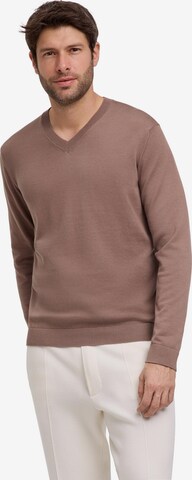 FALKE Pullover 'Pure Cotton' in Braun: Vorderseite