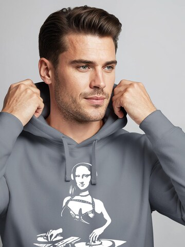 Neverless Sweatshirt 'Mona Lisa DJ' in Grey