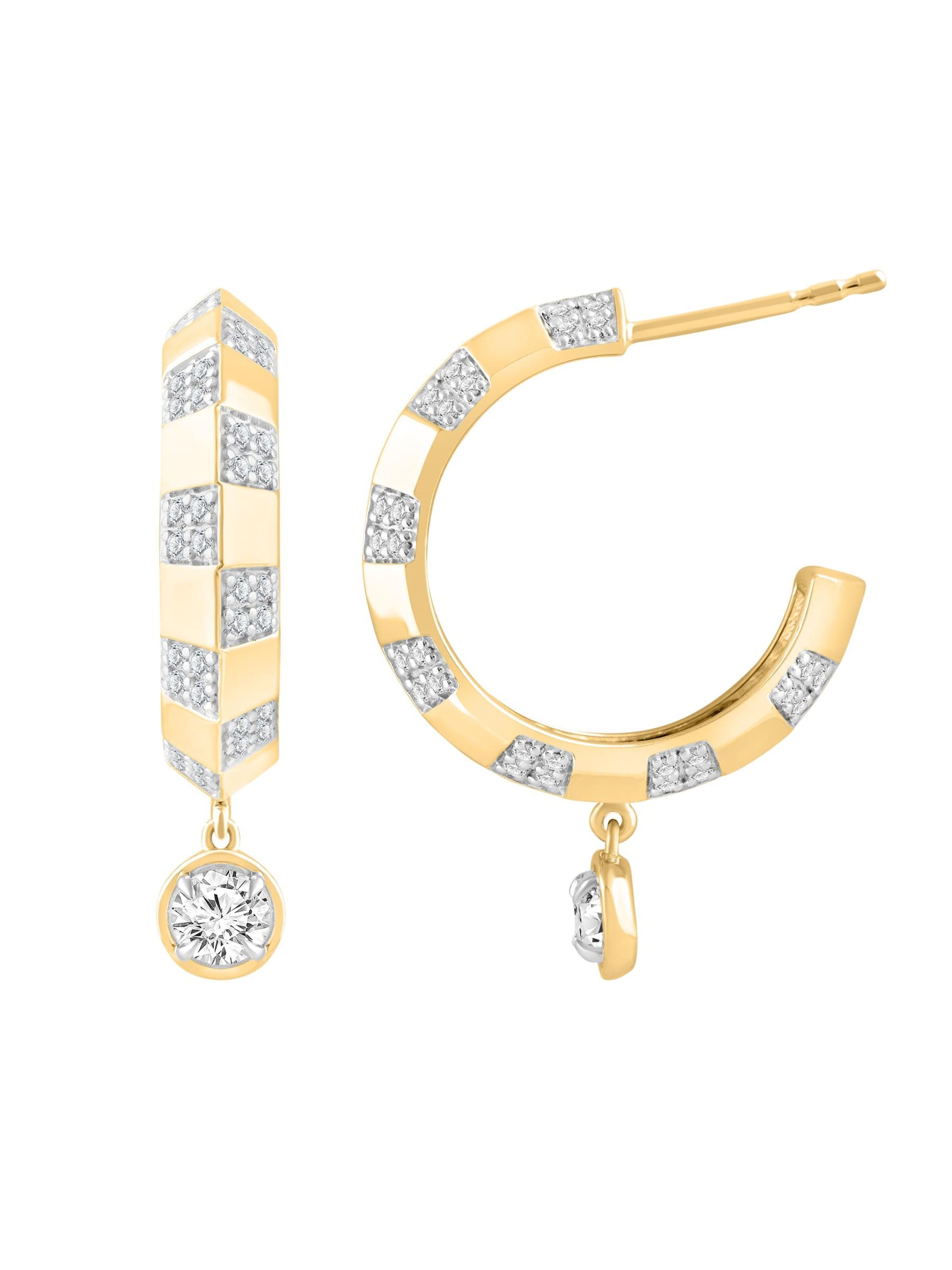ETHISHER DIAMANTEN Ohrringe‌‌‌‌ in Gelb